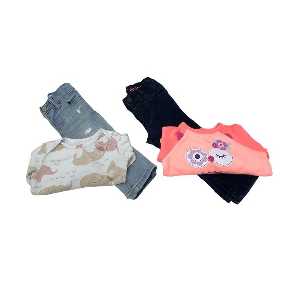 Baby Girl's Jeans and Body Suits - Size 12-18 Month - Picture 1 of 7